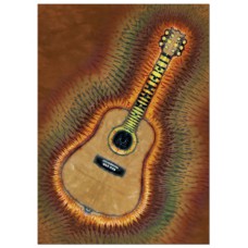 TREE FREE GREETING CARD TIE DYE GUITAR